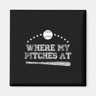 Wohin meine Pitches bei Softball Pitcher Geschenk? Magnet