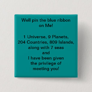 Wohles Button das blaue Band auf mir Knopf