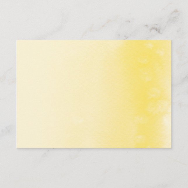 WOHLKARTE :: ombre watercolor gelb Begleitkarte (Vorderseite)