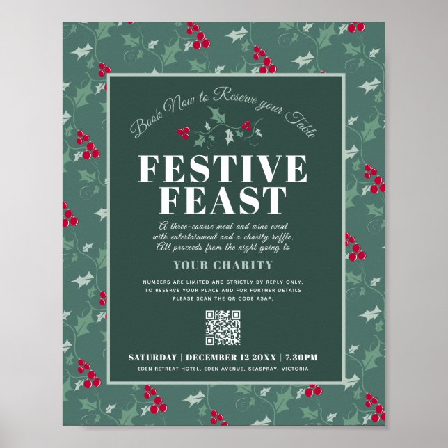 Wohltätigkeit Festliche Festliche Weihnachtsfeier  Poster (Vorne)