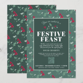 Wohltätigkeit Festliches Festmahl Weihnachtsfest Einladung