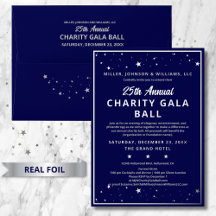 Wohltätigkeit Gala Ball Elegant Blau Silber