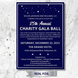 Wohltätigkeit Gala Ball Elegantes, individuelles S Folieneinladung