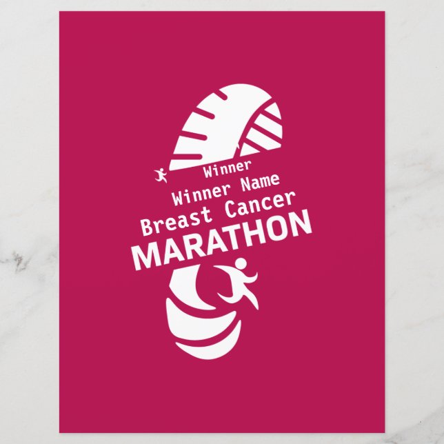 Wohltätigkeit Marathon Werbeartikel (Vorderseite)