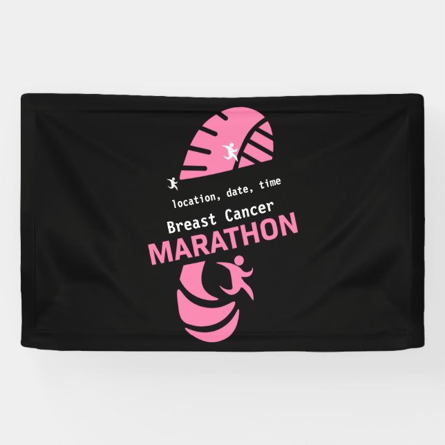 Wohltätigkeit Marathon Werbeartikel T Banner (Horizontal)