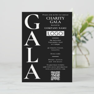 Wohltätigkeitsgala-Fundraising-Event QR-Code-Logo Einladung