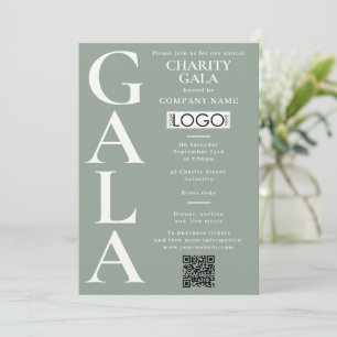 Wohltätigkeitsgala-Fundraising-Event QR-Code-Logo  Einladung