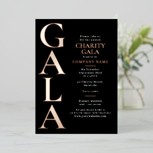 Wohltätigkeitsgala-Vorlage Fundraising-Event Schwa Folieneinladung