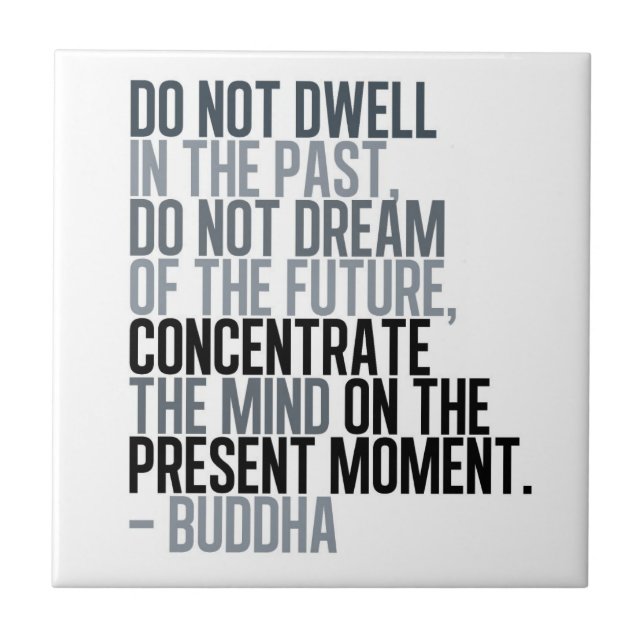 Wohnen Sie nicht in der Vergangenheit - Budda Fliese (Vorderseite)