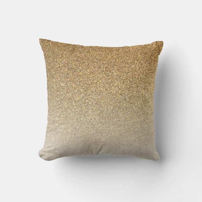 Wohngestaltung des Imitat-Glitzer-GoldOmbre Kissen (Vorderseite)