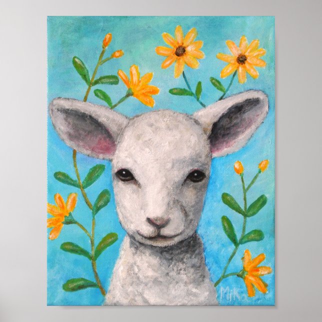 Wohngestaltung Lammkarton Farmhouse Art Poster (Vorne)