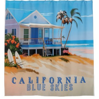 Wohngestaltung Los Angeles California Duschvorhang