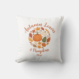 Wohngestaltung mit Pumpkins und Herbstblättern Kissen