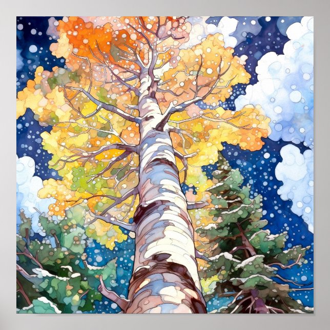 Wohngestaltung-Poster für Nachtwälder Poster (Vorne)