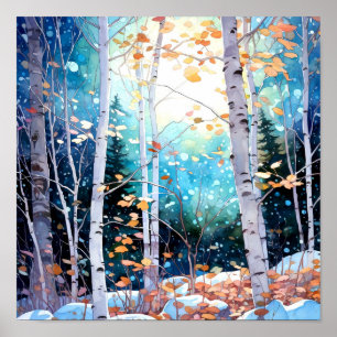 Wohngestaltung-Poster für Nachtwälder Poster