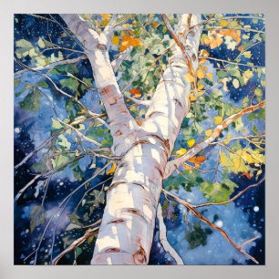 Wohngestaltung-Poster für Nachtwälder Poster