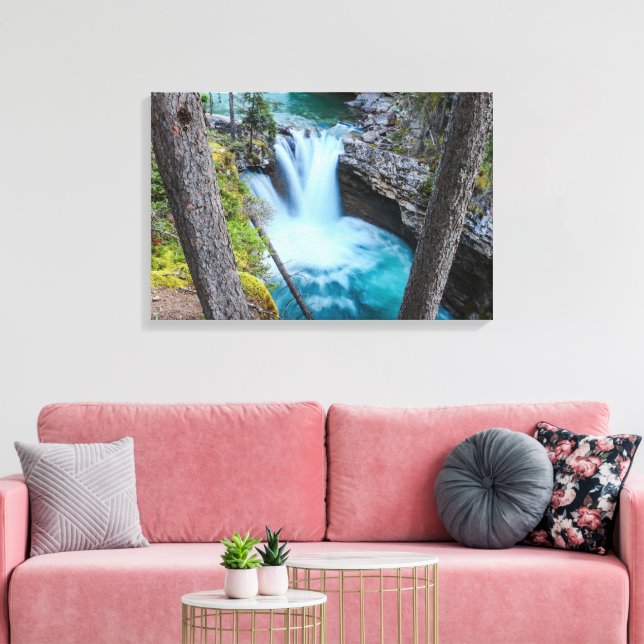 Wohngestaltung von Wasserfall-Foto Leinwanddruck (Insitu (Wohnzimmer))
