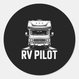Wohnmobil-Camping-Camper-Roadtrip-Wohnmobil-Pilot- Runder Aufkleber