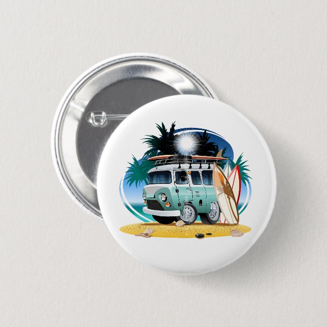 Wohnmobil Cartoon Button (Vorne & Hinten)
