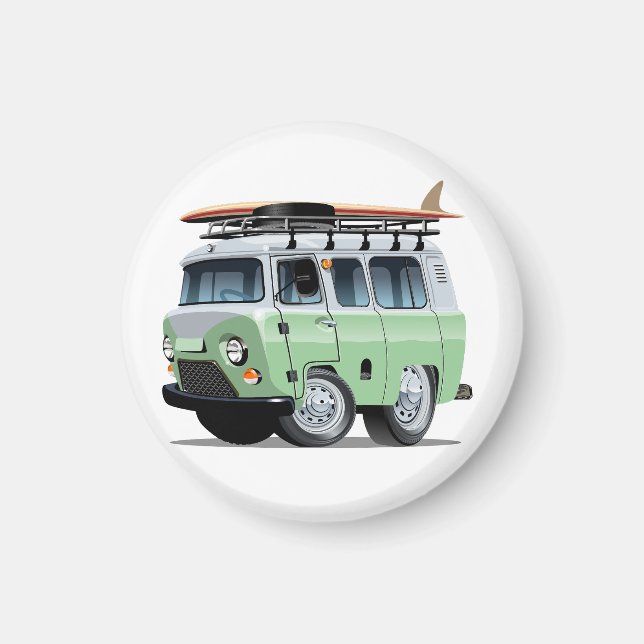 Wohnmobil Cartoon Magnet (Vorne)