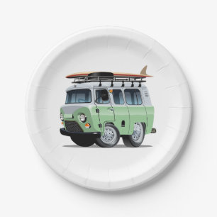 Wohnmobil Cartoon Pappteller