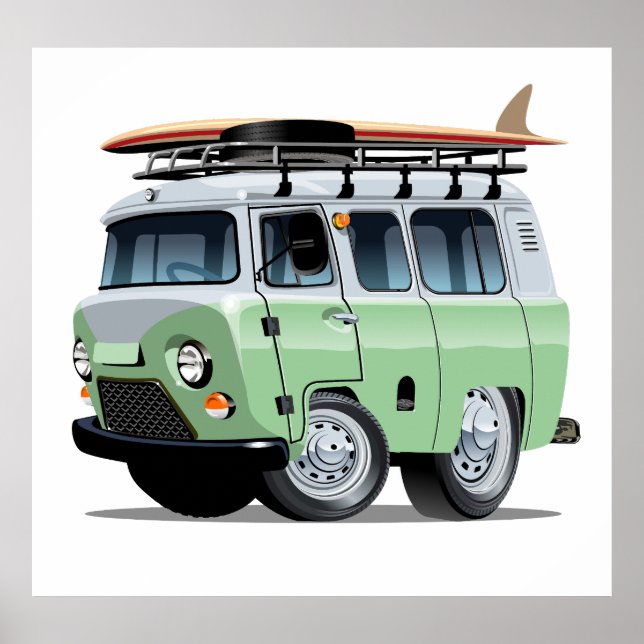 Wohnmobil Cartoon Poster (Vorne)