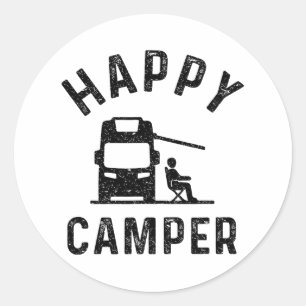 Wohnmobil Rv Zeug Männer Glücklicher Camper  Runder Aufkleber