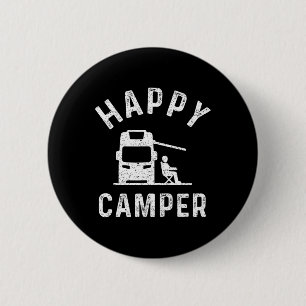 Wohnmobil T-Shirts Glücklicher Camper Button