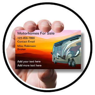 Wohnmobilverkauf und Service Visitenkarten Visitenkarte
