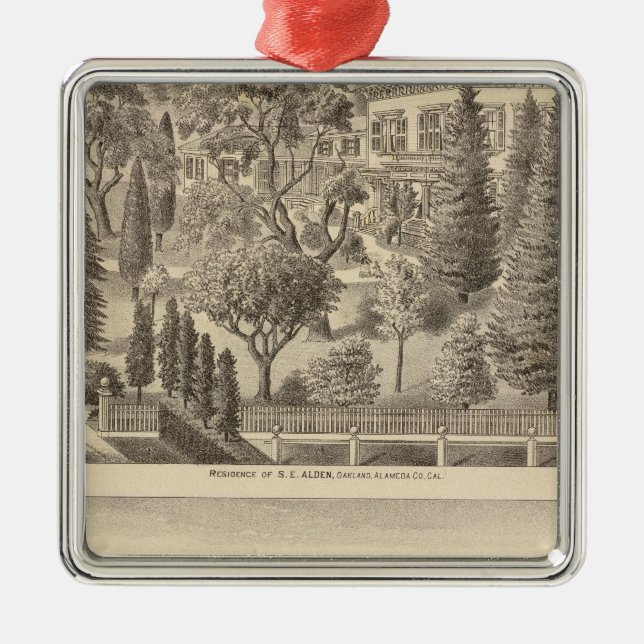 Wohnsitz Alden, Harmon Trakt Silbernes Ornament (Vorne)