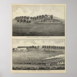 Wohnsitz-, Quenemo und Lyndon Region, Kansas Poster
