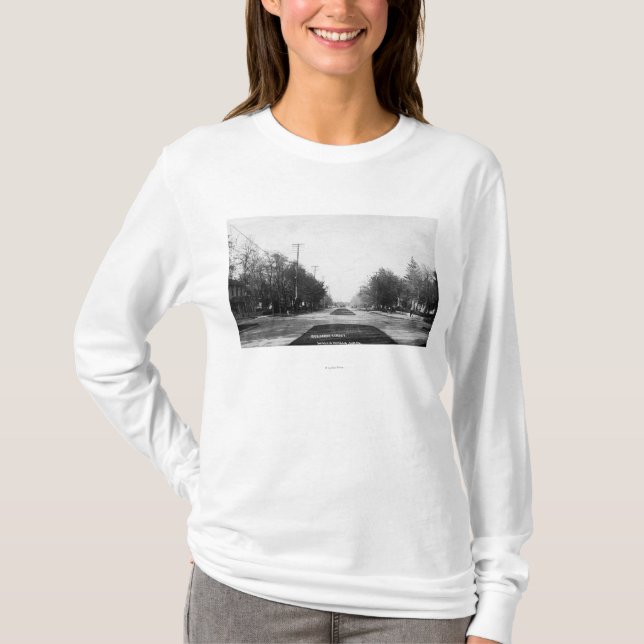 Wohnsitz-Straßen-Szene T-Shirt (Vorderseite)