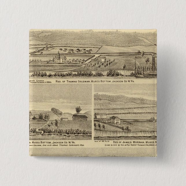 Wohnsitz und Geschäft von William M Roberts Button (Vorderseite)