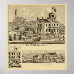 Wohnsitz und Gewächshaus von John liehen Sewickley Poster