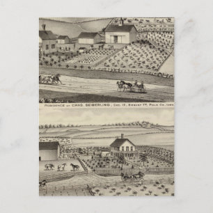 Wohnsitz von C Seiberling Postkarte