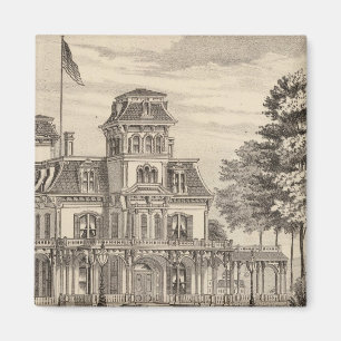 Wohnsitz von Genl HH Baxter in Rutland Vermont Magnet