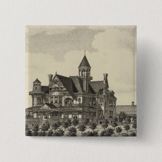 Wohnsitz von John D Knox, Topeka, Kansas Button (Vorderseite)