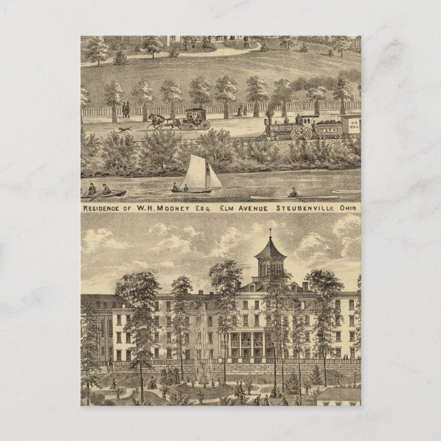 Wohnsitz von WH Mooney Postkarte (Vorderseite)