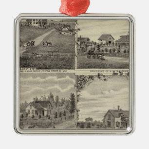 Wohnsitze, Bauernhöfe, Mühle in Litchfield, Silbernes Ornament