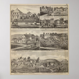 Wohnsitze in Amherst und Fillmore, Minnesota Poster