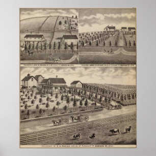 Wohnsitze in Mt. angenehm, Minnesota Poster