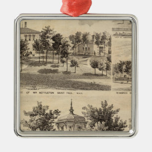 Wohnsitze, Minnesota Silbernes Ornament