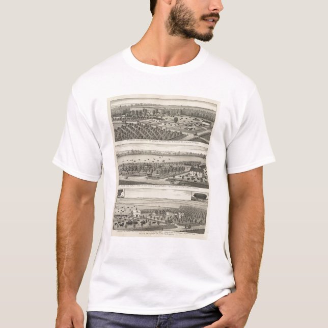 Wohnsitze und Bauernhöfe in Lyon County, Kansas T-Shirt (Vorderseite)