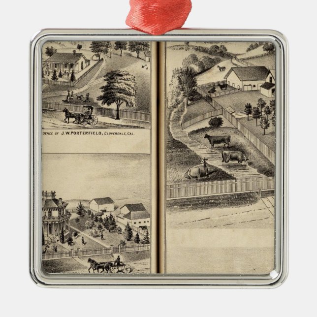 Wohnsitze von Gd-Litze, JM Bowles Silbernes Ornament (Vorne)