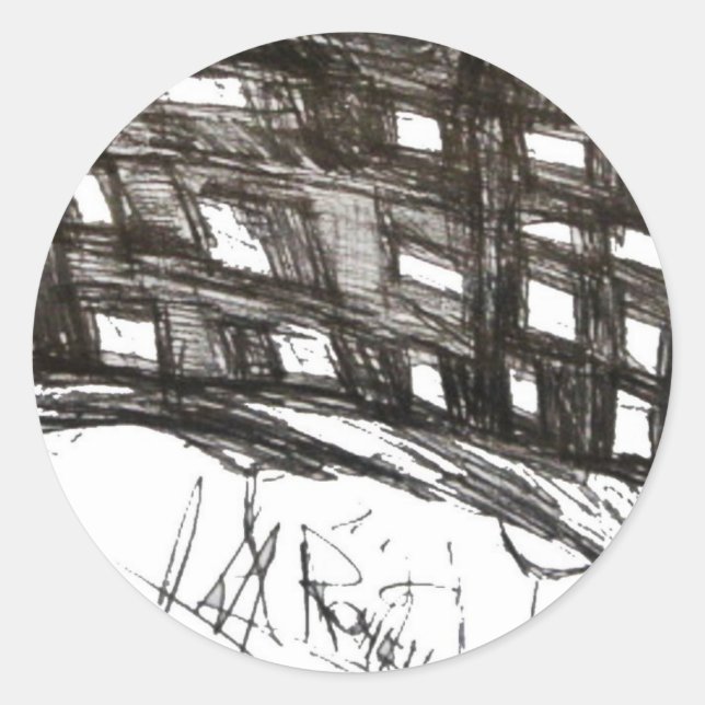 WOHNUNG CRASH RUNDER AUFKLEBER (Vorderseite)