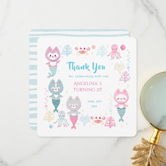 Wohnung Dankeschön Karte zum 3. Geburtstag. (Vorderseite/Rückseite Beispiel)