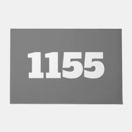 Wohnung- oder Arbeitsplatznummer des Hauses Fußmatte