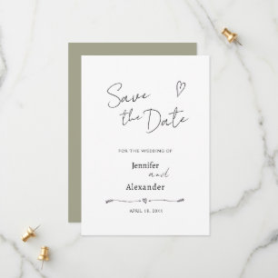 Wohnung Save the Date Karte für eine Hochzeit.