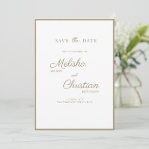 Wohnung Save the Date Karte für eine Hochzeit.