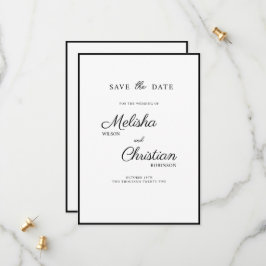 Wohnung Save the Date Karte für eine Hochzeit.